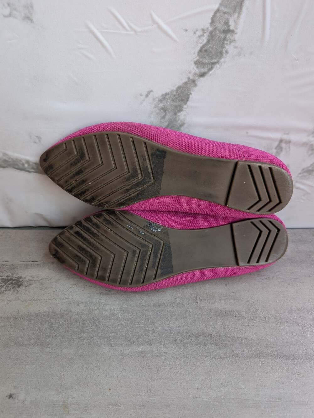 Cynthia Rowley Pink Chelsea Pointed Toe Knit Slip On Ballet Flats Womens 8 - Picture 10 of 11
